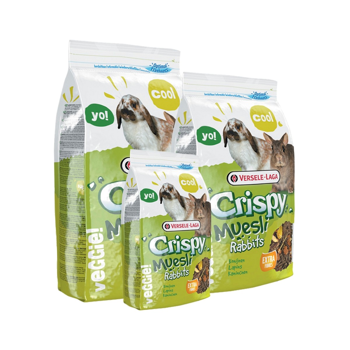 Crispy Muesli - Rabbits 1kg - Mélange de qualité, riche en fibres