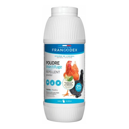 Bouteille de POUDRE INSECTIFUGE pour volaille FRANCODEX