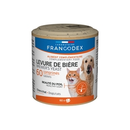 Boîte LEVURE DE BIÈRE pour chien et chat 60 comprimés FRANCODEX