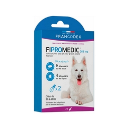 Pipettes FIPROMEDIC grand chien anti-puces et tiques FRANCODEX x 2 pipettes