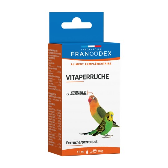 Boutique Hygiène et soin : VITAPERRUCHE vitamines oiseaux becs crochus FRANCODEX