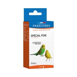 Complément alimentaire SPÉCIAL FOIE pour oiseau FRANCODEX liquide 15ml