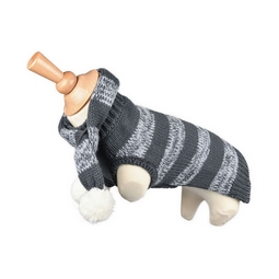 Pull avec écharpe pour chien DOOGY CLASSIC gris