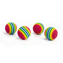 Lot de 4 balles multicolores pour chat BEEZTEES