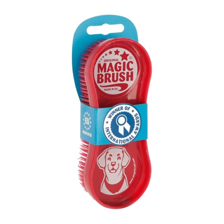 Brosse de toilettage MagicBrush pour chien KERBL rose avec emballage