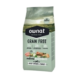 Prime Grain Free poulet et dinde pour chien adulte OWNAT